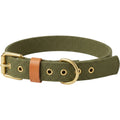 Yean Cotton Canvas Dog Collar 38-54 cm Olive - Product view
